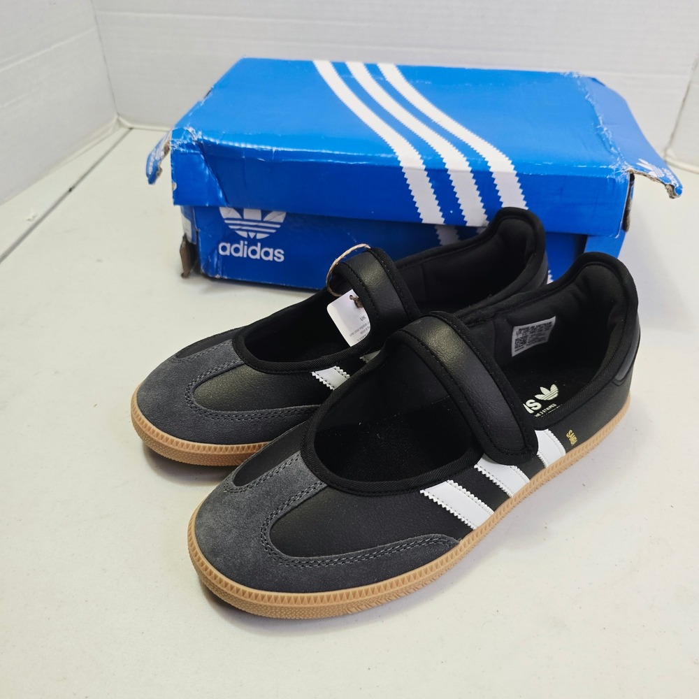 Adidas Women's Samba Jane Mary Jane Shoes Size 7 Black White Gum JQ6445 New